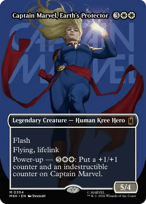 Marvel Super Heroes Set List - Captain Marvel, Earth's Protector (Swayart)