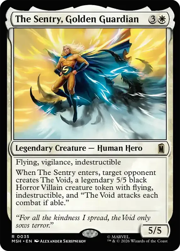Marvel Super Heroes Set List - The Sentry, Golden Guardian