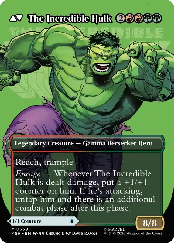 Marvel Super Heroes Set List - The Incredible Hulk (Jim Cheung & Jay David Ramos)