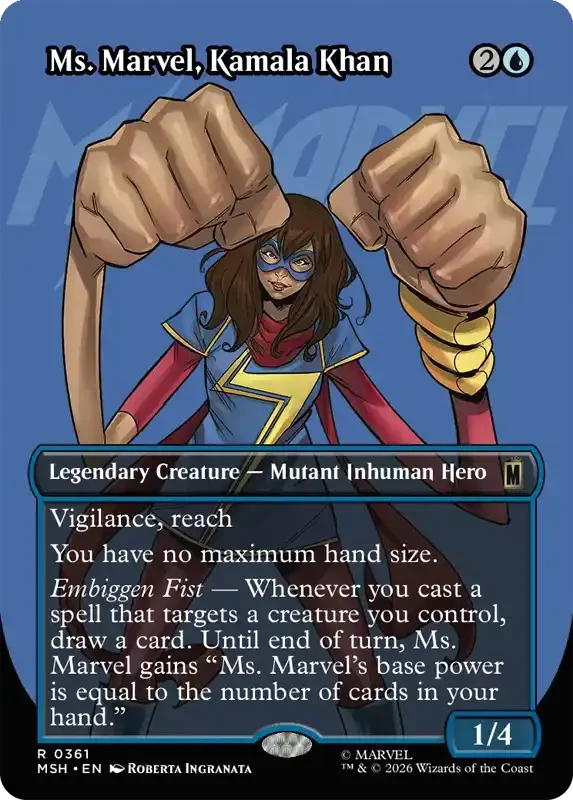 Marvel Super Heroes Set List - Ms. Marvel, Kamala Khan (Roberta Ingranata)