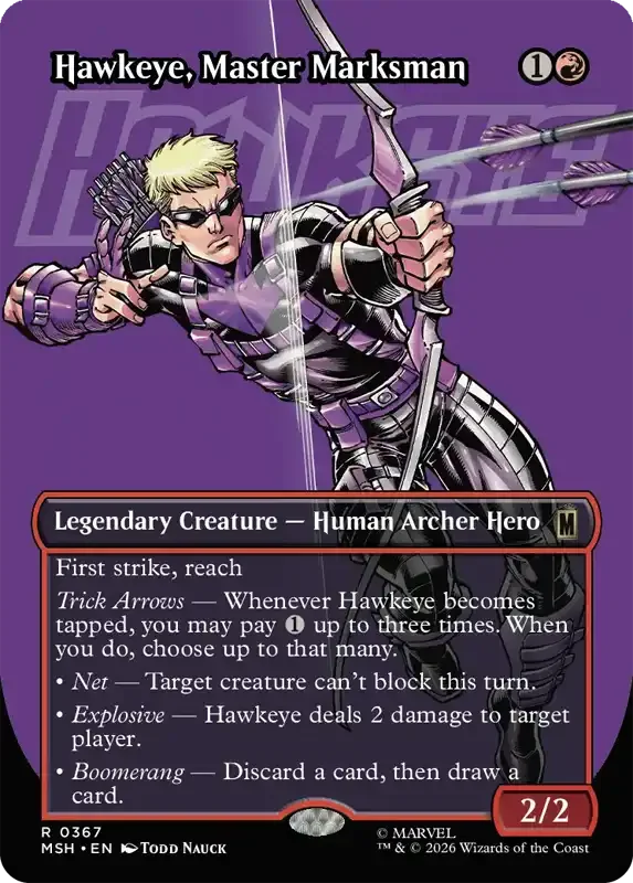 Marvel Super Heroes Set List - Hawkeye, Master Marksman (Todd Nauck)