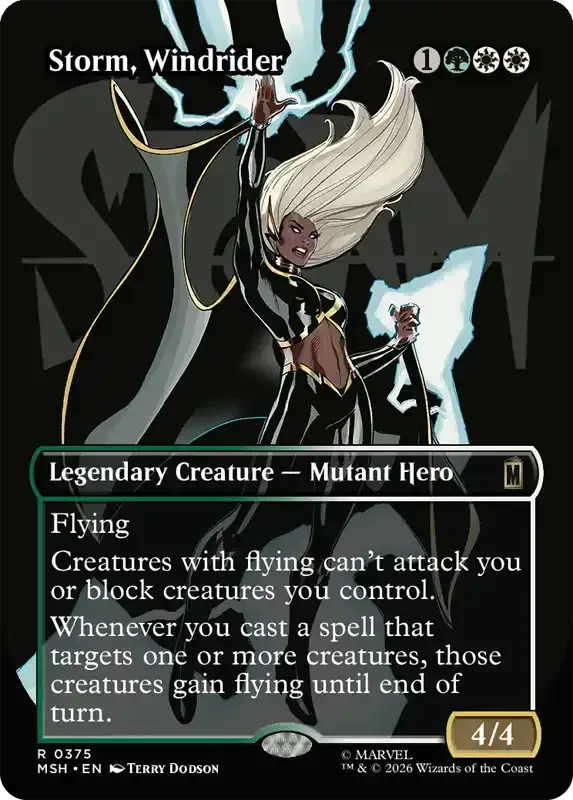 Marvel Super Heroes Set List - Storm, Windrider (Terry Dodson)