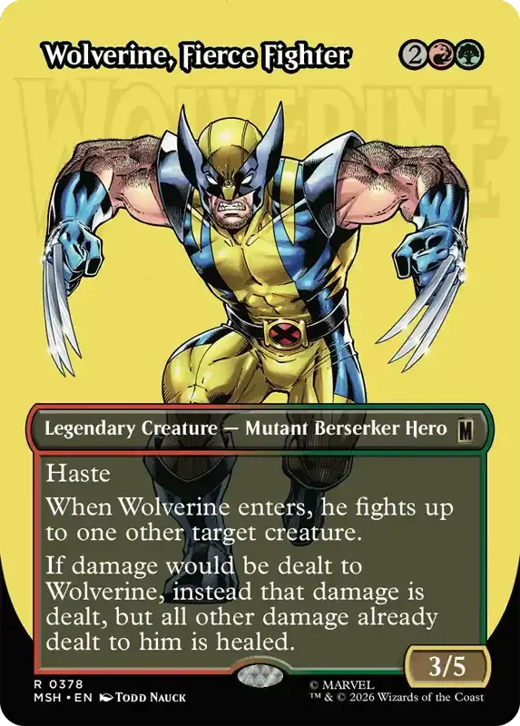Marvel Super Heroes Set List - Wolverine, Fierce Fighter (Todd Nauck)