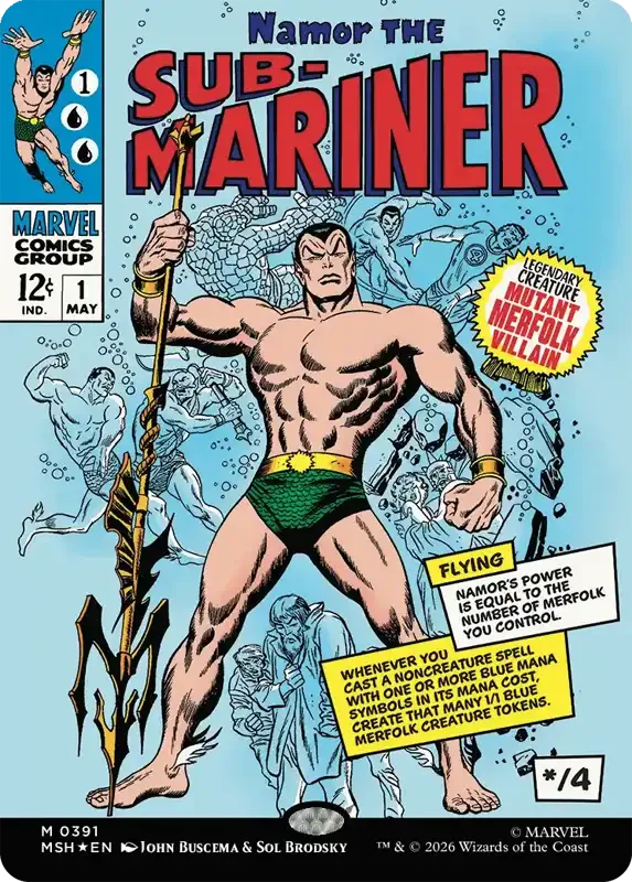 Marvel Super Heroes Set List - Namor the Sub-Mariner (John Buscema & Sol Brodsky)