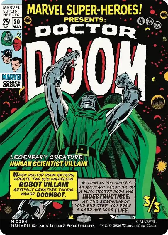 Marvel Super Heroes Set List - Doctor Doom (Larry Lieber & Vince Colletta)