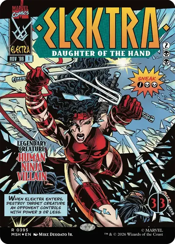 Marvel Super Heroes Set List - Elektra, Daughter of the Hand (Mike Deodato Jr.)