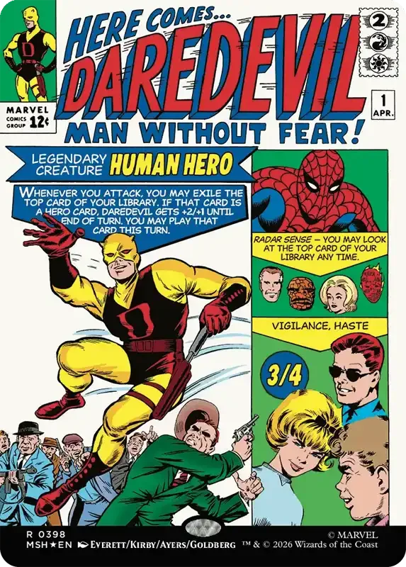 Marvel Super Heroes Set List - Daredevil, Man Without Fear (Everett/Kirby/Ayers/Goldberg)