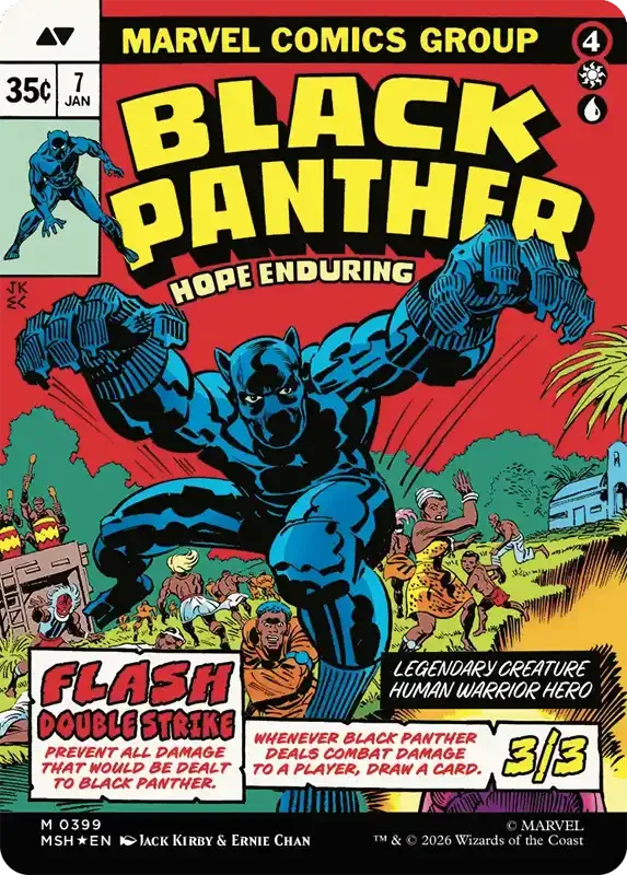Marvel Super Heroes Set List - Black Panther, Hope Enduring (Jack Kirby & Ernie Chan)