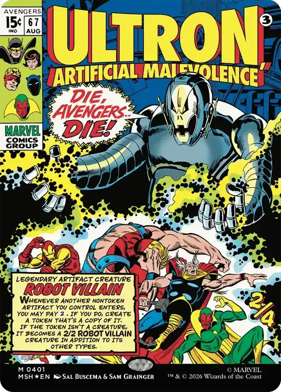 Marvel Super Heroes Set List - Ultron, Artificial Malevolence (Sal Buscema & Sam Grainger)