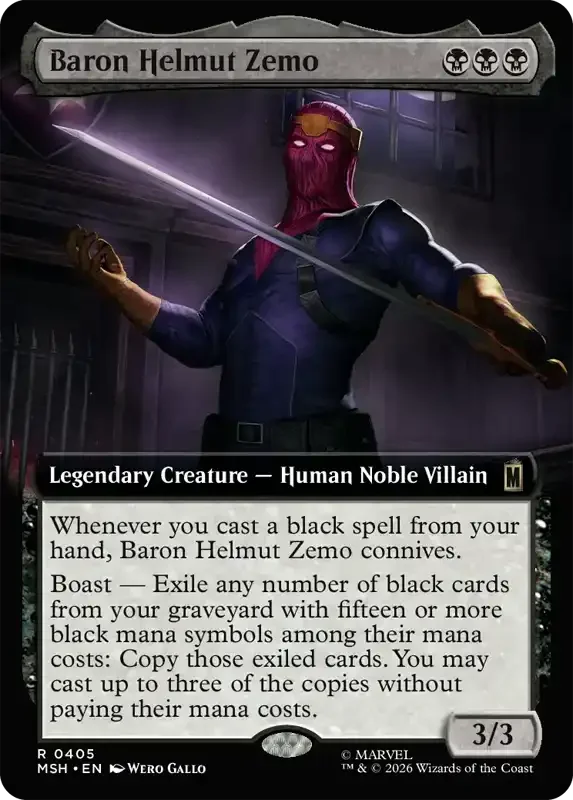 Marvel Super Heroes Set List - Baron Helmut Zemo