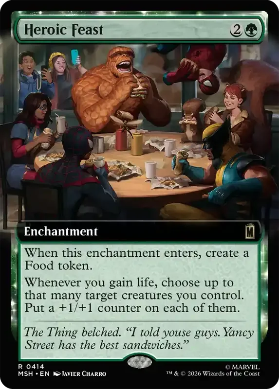 Marvel Super Heroes Set List - Heroic Feast