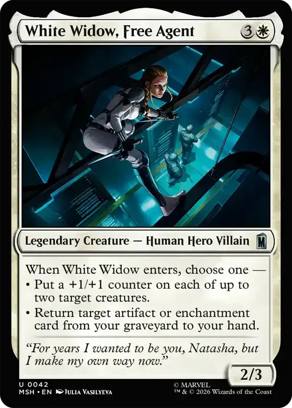 Marvel Super Heroes Set List - White Widow, Free Agent