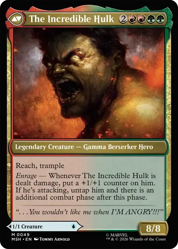 Marvel Super Heroes Set List - The Incredible Hulk