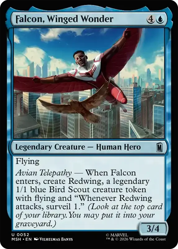 Marvel Super Heroes Set List - Falcon, Winged Wonder