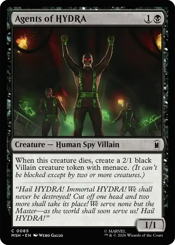 Marvel Super Heroes Set List - Agents of HYDRA