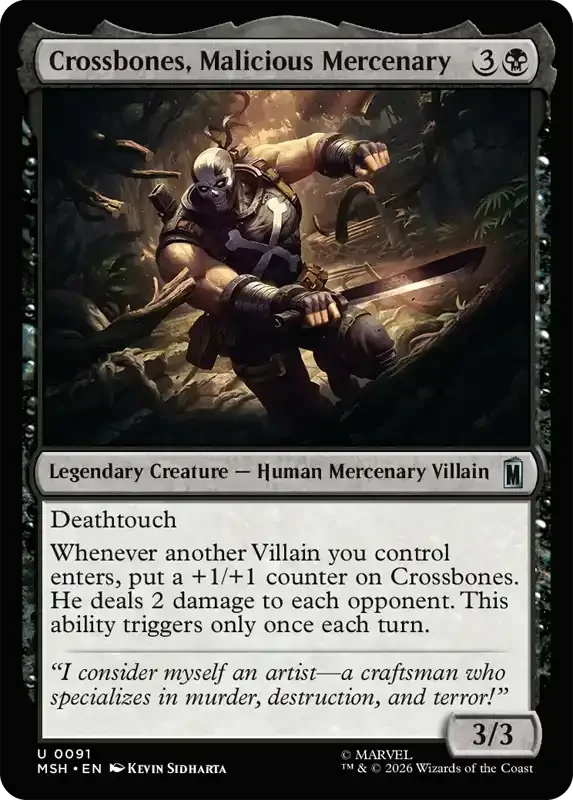 Marvel Super Heroes Set List - Crossbones, Malicious Mercenary