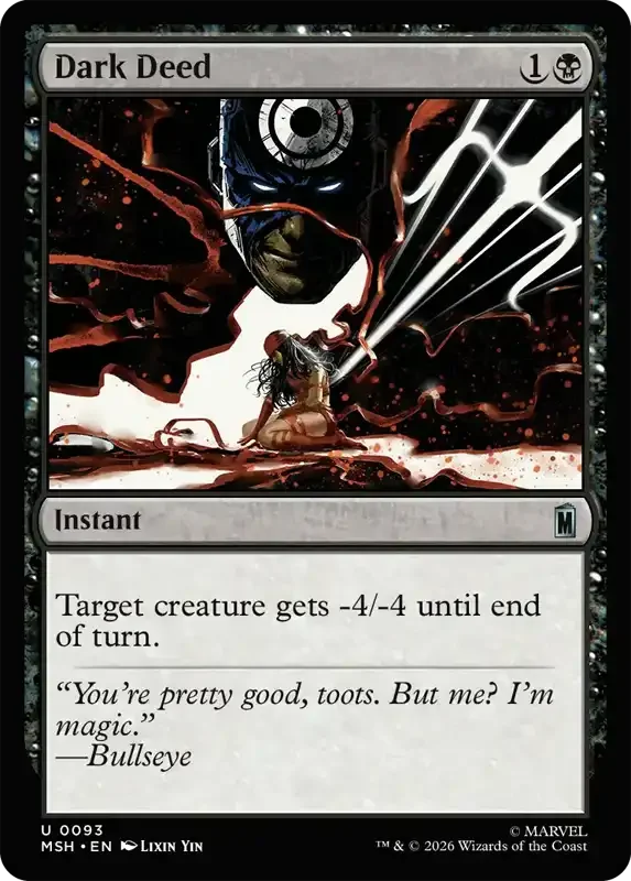 Marvel Super Heroes Set List - Dark Deed