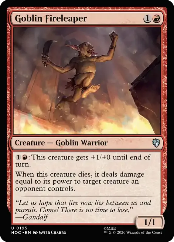 MTG Hobbit Set List - Goblin Fireleaper