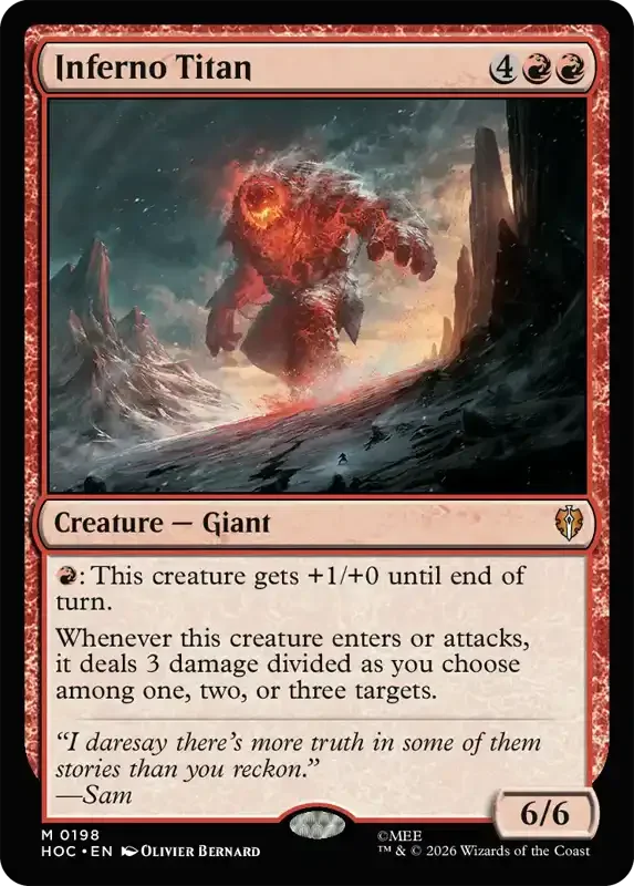 MTG Hobbit Set List - Inferno Titan