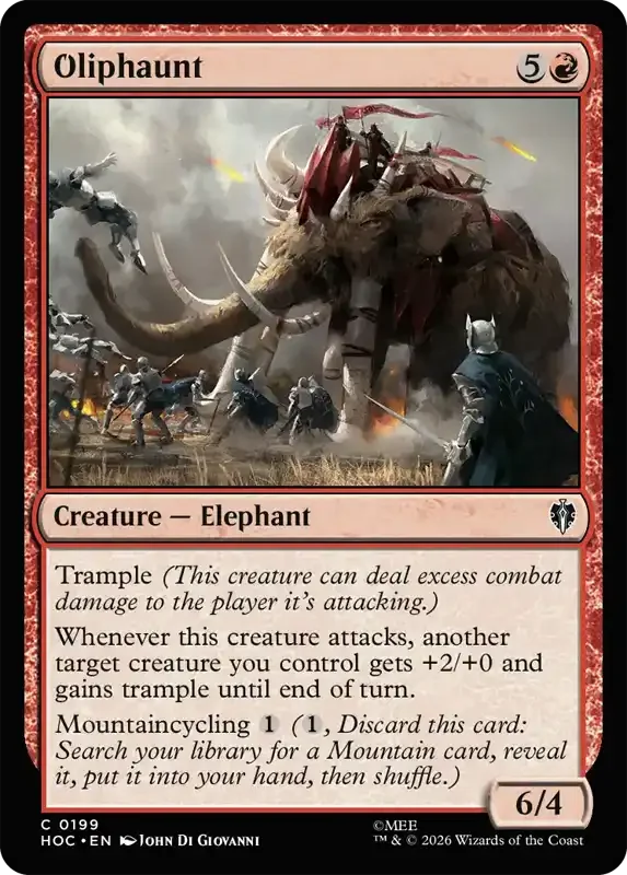 MTG Hobbit Set List - Oliphaunt