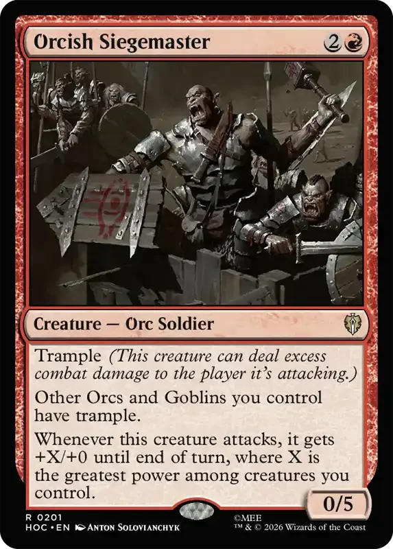MTG Hobbit Set List - Orcish Siegemaster