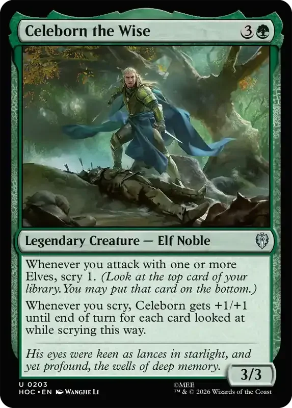 MTG Hobbit Set List - Celeborn the Wise