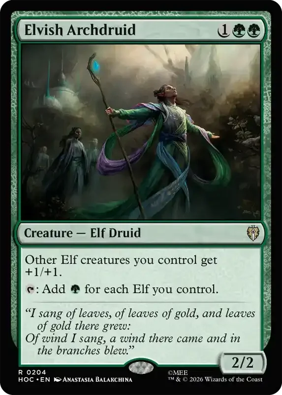 MTG Hobbit Set List - Elvish Archdruid
