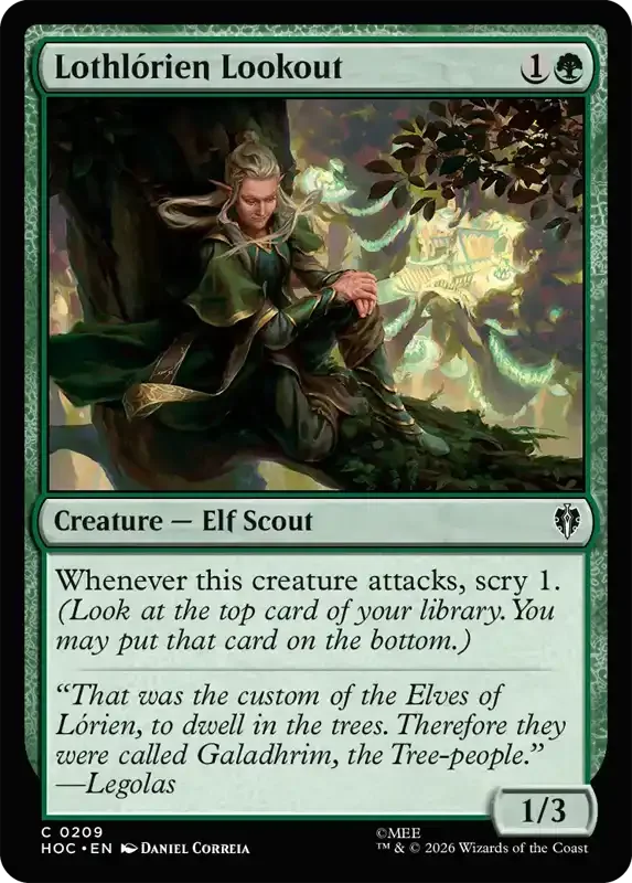 MTG Hobbit Set List - Lothlórien Lookout
