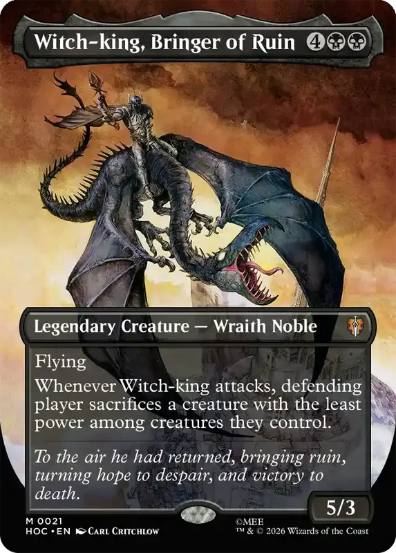MTG Hobbit Set List - Witch-king, Bringer of Ruin
