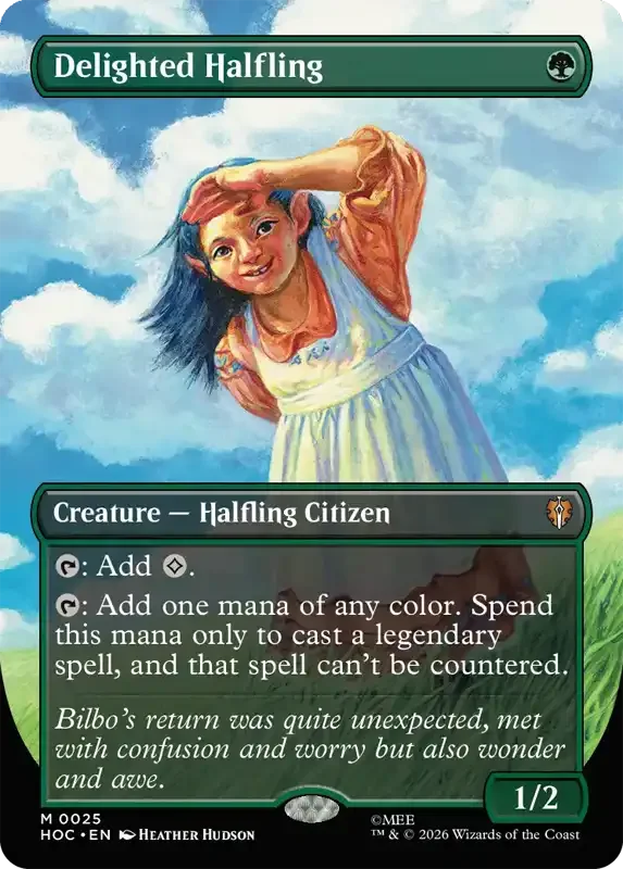 MTG Hobbit Set List - Delighted Halfling