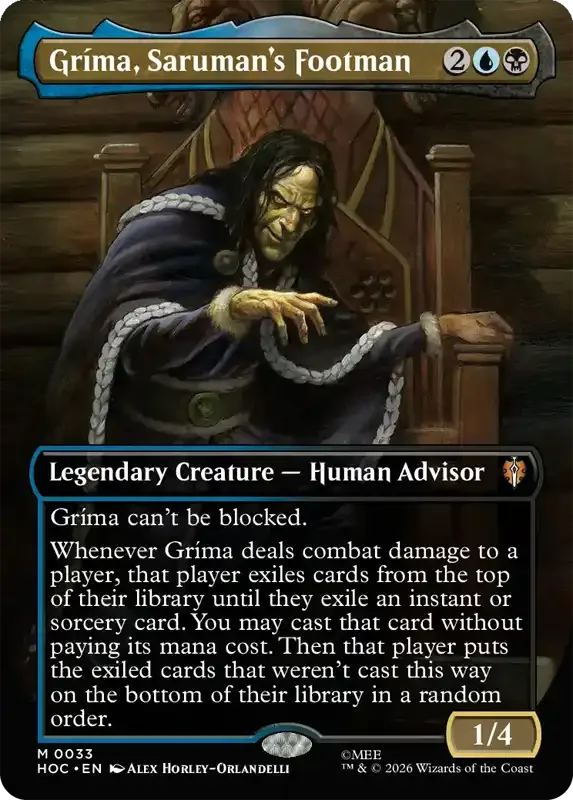 MTG Hobbit Set List - Gríma, Saruman's Footman