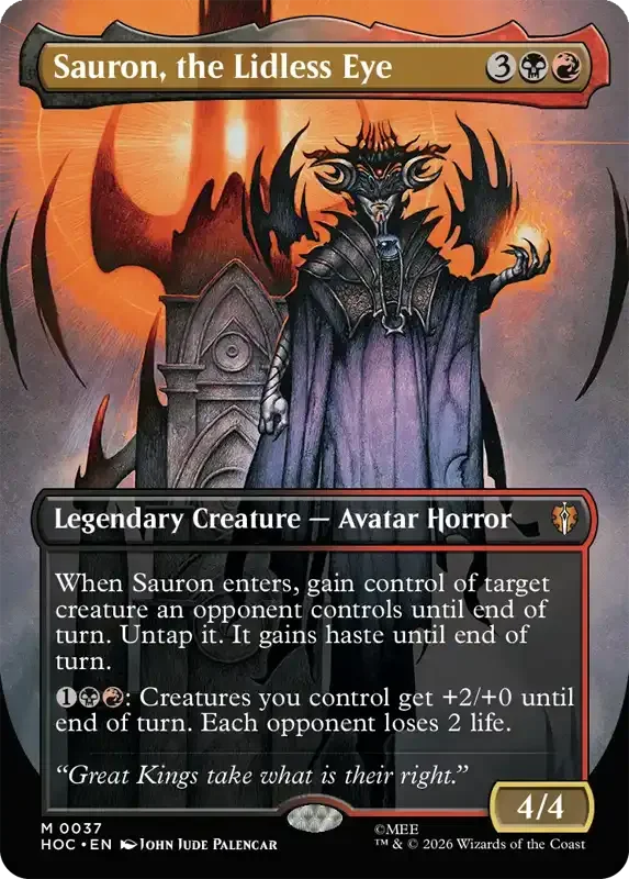 MTG Hobbit Set List - Sauron, the Lidless Eye