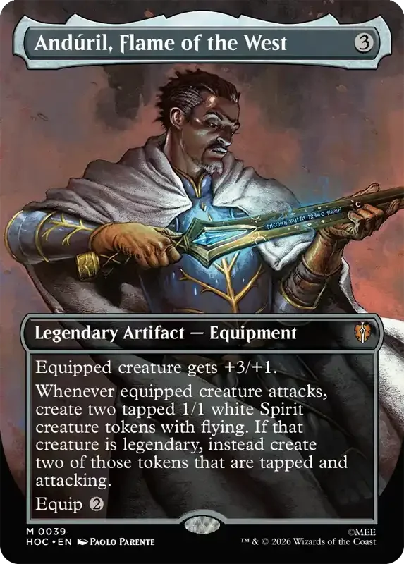 MTG Hobbit Set List - Andúril, Flame of the West