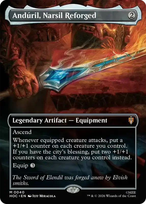 MTG Hobbit Set List - Andúril, Narsil Reforged