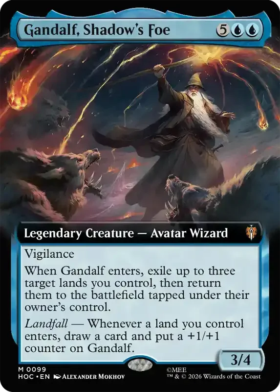 MTG Hobbit Set List - Gandalf, Shadow's Foe