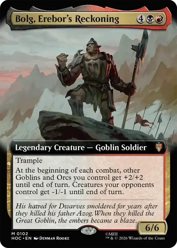 MTG Hobbit Set List - Bolg, Erebor's Reckoning