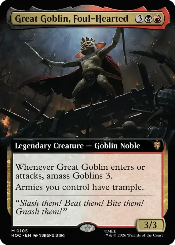 MTG Hobbit Set List - Great Goblin, Foul-Hearted