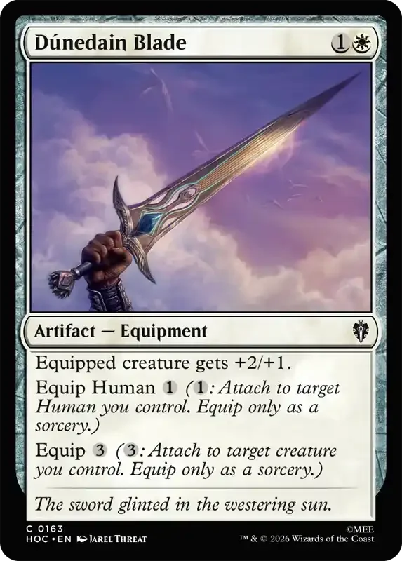 MTG Hobbit Set List - Dúnedain Blade