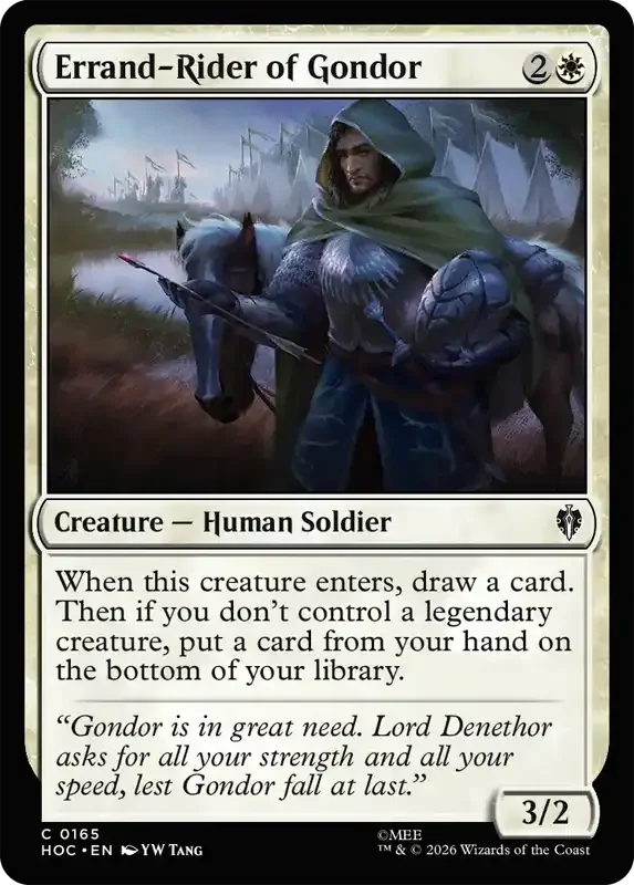 MTG Hobbit Set List - Errand-Rider of Gondor