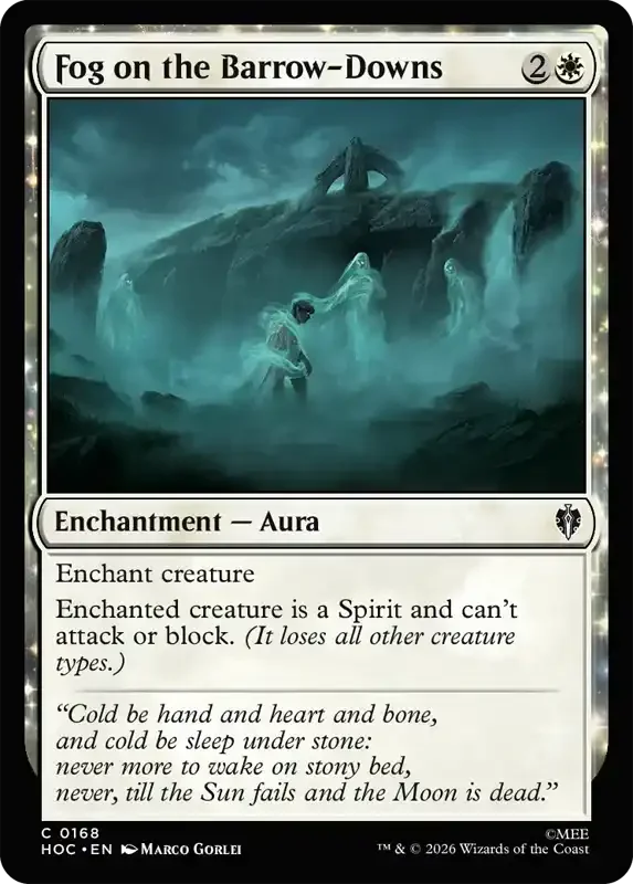 MTG Hobbit Set List - Fog on the Barrow-Downs
