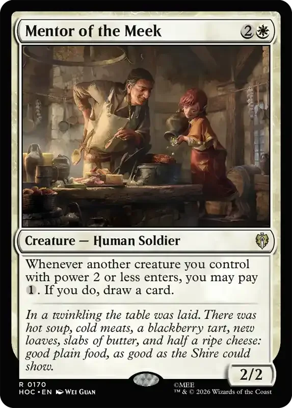 MTG Hobbit Set List - Mentor of the Meek