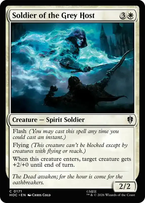 MTG Hobbit Set List - Soldier of the Grey Host