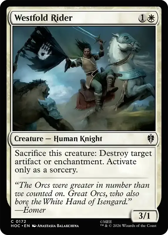 MTG Hobbit Set List - Westfold Rider