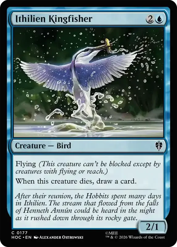 MTG Hobbit Set List - Ithilien Kingfisher