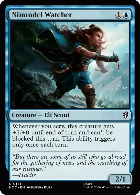 MTG Hobbit Set List - Nimrodel Watcher