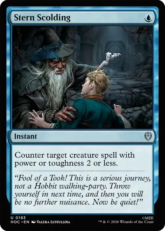 MTG Hobbit Set List - Stern Scolding