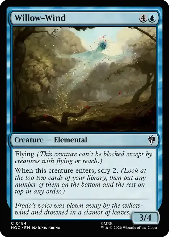 MTG Hobbit Set List - Willow-Wind