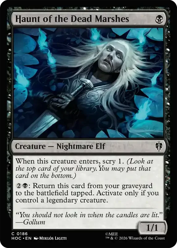 MTG Hobbit Set List - Haunt of the Dead Marshes