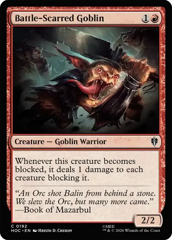 MTG Hobbit Set List - Battle-Scarred Goblin