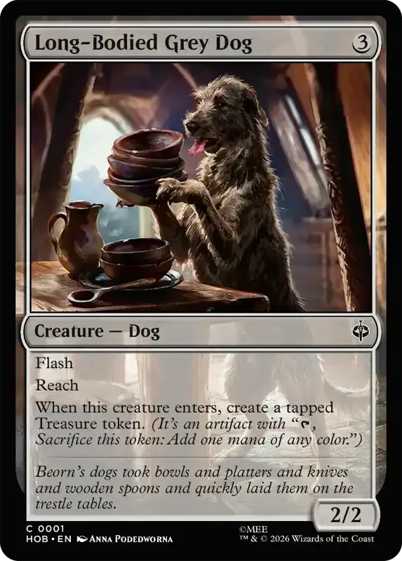 MTG Hobbit Set List - Long-Bodied Grey Dog
